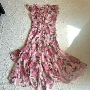 Intermix Floral Printed Silk Dress